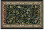 RUGGABLE x Morris & Co Washable Area Rug– Pomegranate Blue Green 2x3, Stain-Resistant, Non-Slip – Small Machine Washable Rugs for Living Room, Bedroom, Hallway, Entryway & Bathroom–with Cushioned Pad
