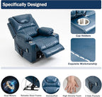 Dual Motor Power Lift Recliner Chair Sofa with Massage and Heating for Big Elderly Adults People, Lay Flat Lift Chair, Infinite Position, 2 Cup Holders, 2 Side Pockets, Lumbar Pillow