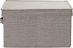 Household Essentials Large Fabric Storage Bins 2 Pack, Gray