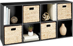 Best Choice Products 8-Cube Storage Organizer, 11in Shelf Opening, Bookcase, Display Shelf, Customizable w/ 3 Removable Back Panels – Black