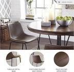 Signature Design by Ashley Centiar Urban Industrial 28.75" Pub Height Bucket Seat Barstool, 2 Count, Brown