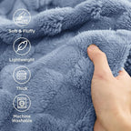 Bedsure GentleSoft California King Blanket for Bed - Super Soft Cozy Blankets for Women Men Girls, Large Fuzzy Fleece Throw for Bedroom Decor, Ashley Blue, 102x96 Inches