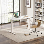 Electric Standing Desk 55 x 24 Inches, Height Adjustable Sit Stand Home Office Computer Desk with Memory Presets,White
