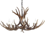 JONATHAN Y JYL6300A Eldora 30" Adjustable Resin Antler 5-Light LED Chandelier, Glam, Rustic,Cottage,Transitional, Dimmable Dining Room, Living Room, Kitchen, Foyer, Bedroom, Brown