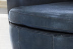 Parker Living Barolo - Vintage Navy 100% Italian Leather Swivel Club Chair