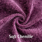 FUTEI Purple Chenille Throw Pillow Covers 22x22 Inch Set of 2,Soft Cozy Bound Edge Design Cushion Case,Home Decor for Couch Bed Living Room