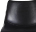 Walker Edison Xuma Modern Faux Leather Armless Low Back Counter Stool, Set of 2, Black