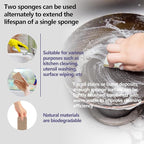 Kitchen Biodegradable Compostable Cellulose Sponges - Pack of 15 Eco Friendly Sponge