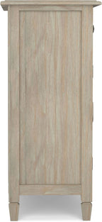SIMPLIHOME Connaught 40-inch Wide Solid Wood Storage Cabinet in Distressed Grey for Entryway, Living Room, Organizer for Hats, Gloves, Shoes, Keys, Slim Design, Traditional Style