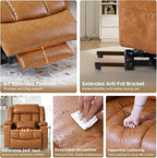 ABCASA Oversized Zero Gravity Power Lift Recliner Chair, 24.8''Wide Dual Motor Recliner for Elderly, Heat & Massage, USB & Type-C Ports, Cup Holders, Extended Footrest, PU Leather, Orange Brown