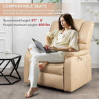 Power Lift Recliner Chair Recliners for Elderly,Lay Flat Air Leather Recliner with Heat and Massage,Dual Motor Lounge Recliners for Living Room