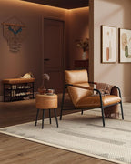 VASAGLE EKHO Collection - Shoe Rack Bench, Storage Bench for Entryway, Synthetic Leather with Stitching, Mid-Century Modern, Loads 300 lb, 11.8 x 31.5 x 19.7 Inches, Caramel Brown ULSB054K01