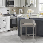 Hillsdale Dresden Wood Counter Height Stool, Distressed Gray