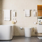 10-Piece Bathroom Hardware Accessories Set, 16 Inch SUS304 Stainless Steel Towel Bar Set, Wall Mounted Bathroom Towel Holders, Towel Hooks with Toilet Paper Holder