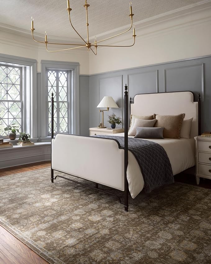 Loloi Magnolia Home by Joanna Gaines Mona Collection MOA-03 BARK/Natural 5' x 7'-8" Area Rug