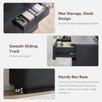 ACCOHOHO Modern Bedroom Set, 3 Pieces Bedroom Furniture Set, Wood 8 Drawer Dresser and Nightstands Set of 2, Chest of Drawers Wide Storage Organizer Cabinet for Bedroom,Black