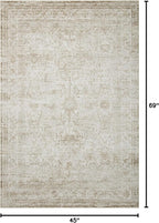 Loloi Amber Lewis Honora Collection HON-01 Ivory/Natural 3'-9" x 5'-9" Accent Rug