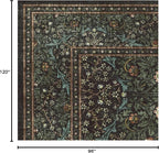 RUGGABLE x Morris & Co Washable Area Rug– Blackthorn Forest Green 8x10, Stain-Resistant, Non-Slip – Large Machine Washable Rugs for Living Room, Bedroom, Hallway, Entryway & Office–with Cushioned Pad