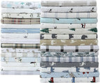 Eddie Bauer - Queen Sheets, Cotton Flannel Bedding Set, Brushed For Extra Softness, Cozy Home Decor (Dog Friends White, Queen)