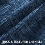 decorUhome Navy Blue Chenille Throw Pillow Covers 26x26 Set of 2 Thick Textured Slubby Couch Pillow Covers Farmhouse Accent Modern Neutral Decorative Pillow Cases for Bed Sofa Living Room