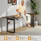 ONBRILL Standing Desk, 71x32 Inches Rectangle Stand Up Desk with 4 Legs, Dual Motor and Memory Controller, Adjustable Height from 28-46 Inches for Home and Computer Workstation, Rustic Brown
