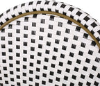 Christopher Knight Home Philomena Outdoor French Bistro Chair (Set of 4), Black + White + Bamboo Print Finish