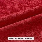 FUTEI Christmas Red Flannel Throw Pillow Covers 16x16 Inch Set of 2,Soft Dimensional TextuChristmas Red Cushion Cases,Modern Home Decor for Couch Living Room