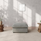 Ottoman,Down Fill Comfort Footrest,Down Filled Spill & Stain-Resistant Cloud Couch,L Shape U Shape Cloud Modular Sectional Sofa for Living Room,Apartment,Office,Light Grey