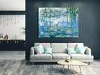 Wieco Art Water Lilies by Claude Monet Oil Paintings Flowers Reproduction Extra Large Modern Gallery Wrapped Giclee Canvas Prints Artwork Landscape Pictures on Canvas Wall Art for Home Decorations