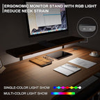 EUREKA ERGONOMIC Standing Desk Electric Adjustable Height (61"x43") Computer Desk with Keyboard Tray Sit Stand Desk L Shaped Desk for Work/Home Office,Dual Motor,Memory Presets,2 USB/RGB,Walnut/Right