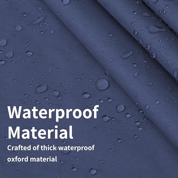 Easy-Going Waterproof Patio Cushion Covers ONLY Cover 22x22x4 inch 4 Pack Replacement Non-Slip Outdoor Seat Cushion Slipcover with Zipper. Navy