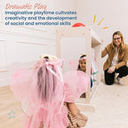 ECR4Kids Streamline Dress-Up Island, Costume Organizer, White Wash