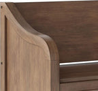 SIMPLIHOME Connaught Entryway Storage Bench - 42 inch Wide Solid Wood Storage Seat in Rustic Natural Aged Brown, Traditional Bench for Entryway or Mudroom with Lift-Up Lid and Elegant Moulding Detail