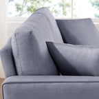 VANOMi Loveseat Couches for Living Room, Modern Sofas & Couches with Cushion & 2 Pillow, Comfy Linen Loveseat Sofa for Small Space, Office, Apartment, Light Grey