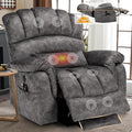 Tall Man Oversized Dual Motor Power Lift Recliner w/Heat Massage, Large Lay Flat Sleeper Electric Recliner with Extended Footrest for Elderly, Lumbar Pillow, USB & Type-C Ports, Plush-Gray
