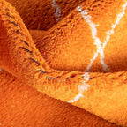 Unique Loom Trellis Frieze Collection Area Rug - Geometric (8' Round, Orange/ Ivory)