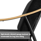 Modern Accent Chair for Living Room Bedroom Mid Century Arm Chair Upholstered Office Accent Chair Comfy Waiting Room Chair with Metal Frame, Black