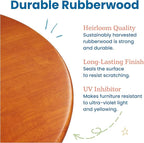 ECR4Kids 30in D Round Hardwood Table with 22in Legs, Kids Furniture, Dark Walnut
