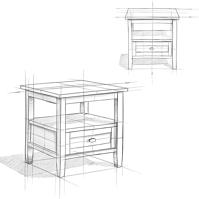 SIMPLIHOME Warm Shaker SOLID WOOD 20 inch Wide Rectangle Transitional End Table in White for the Living Room and Bedroom