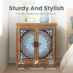 PHI VILLA Accent Cabinet with Doors, Small Storage Cabinet Sideboard Buffet Credenza for Living Room, Entryway