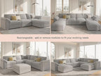 EASE MOOSE Oversized Sectional Modular Sofa,Large Sectional Couch Wide Deep Seat Modular Cloud Couch,Removable Cover