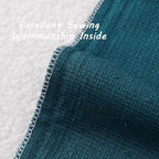 FUTEI Pack of 2 Teal Green Decorative Throw Pillow Covers 24x24 Inch Soft Cozy Solid Boucle Textured European Cushion Case,Modern Home Decor for Couch Bed Living Room