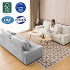 DOPEDIO Modern Loveseat Sofa for Living Room,Chenille Recliner, Removable Cover, Spring Cushions, Solid Wood Frame, Easy Assembly for Small Spaces (88.58inch，Blue)