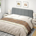 Queen Size Headboard Only-No Assembly, Upholstered Headboard Queen Size Linen Fabric Modern Style Headboards for Adjustable Bed Extra-Thick, Dark Gray