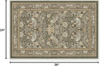 RUGGABLE x Morris & Co Machine Washable Area Rug – Strawberry Thief Stone Gold 2x3, Stain-Resistant, Non-Slip – Small Rugs for Living Room, Bedroom, Hallway, Entryway & Bathroom–with Standard Pad