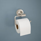 Franklin Brass Voisin (1-Pack) Toilet Paper Holder Satin Nickel Tissue Roll Holder for Bathroom Organization and Storage European Single Post Toilet Tissue Holder Wall Bathroom Accessories VOI50-SN