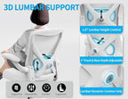 White Office Chair for Big and Tall People - 400lbs Wide Seat Computer Desk Chair Gaming Ergonomic High Back Cushion Lumbar Support with Comfy Mesh Swivel Rolling Home Task Chair