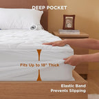 Bedsure Waterproof Heated Mattress Pad King - Cotton Bed Warmer with Memory & Preheat Functions, 10 Heat Settings & 12 Hour Shut Off, Dual Controller, Electric Mattress Pad King, 78"x80"