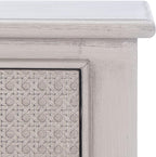 Safavieh Home Collection Haines Greige 4-Drawer Bottom Shelf Console Table