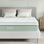 Novilla Twin Mattress, 10 Inch Hybrid Mattress in a Box, Gel Infused Memory Foam and Pocket Coils Innerspring for a Comfortable Sleep, Pillow Top Twin Size, Medium Firm